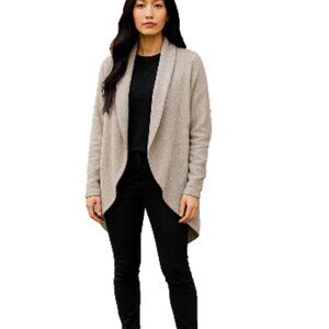 Sugar and Bruno Women's Open Cardigan Size Med  HI-Lo Gray Batwing Long Length